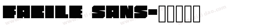 Facile Sans字体转换